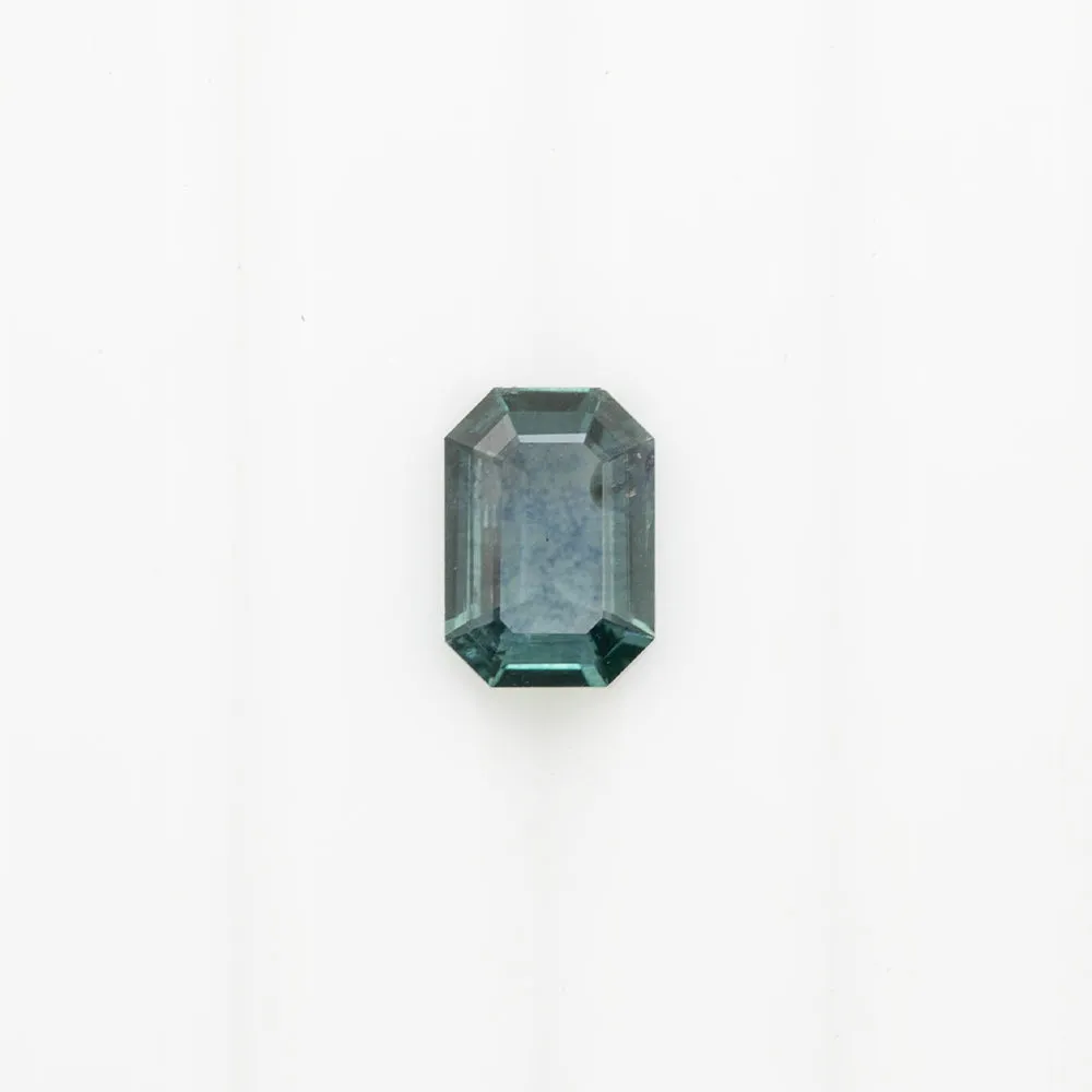 0.69ct Emerald Cut Blue Green Montana Sapphire