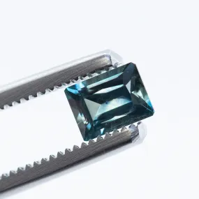 0.71CT RADIANT CUT MONTANA SAPPHIRE, 5.66X4.19MM