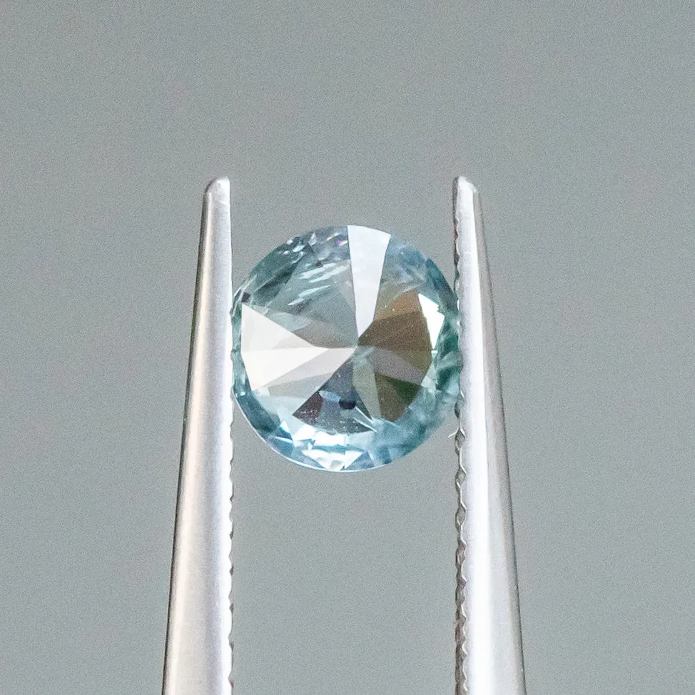 0.76CT ROUND BRILLIANT MONTANA SAPPHIRE, SKY BLUE, 5.33X3.42MM