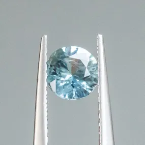 0.76CT ROUND BRILLIANT MONTANA SAPPHIRE, SKY BLUE, 5.33X3.42MM