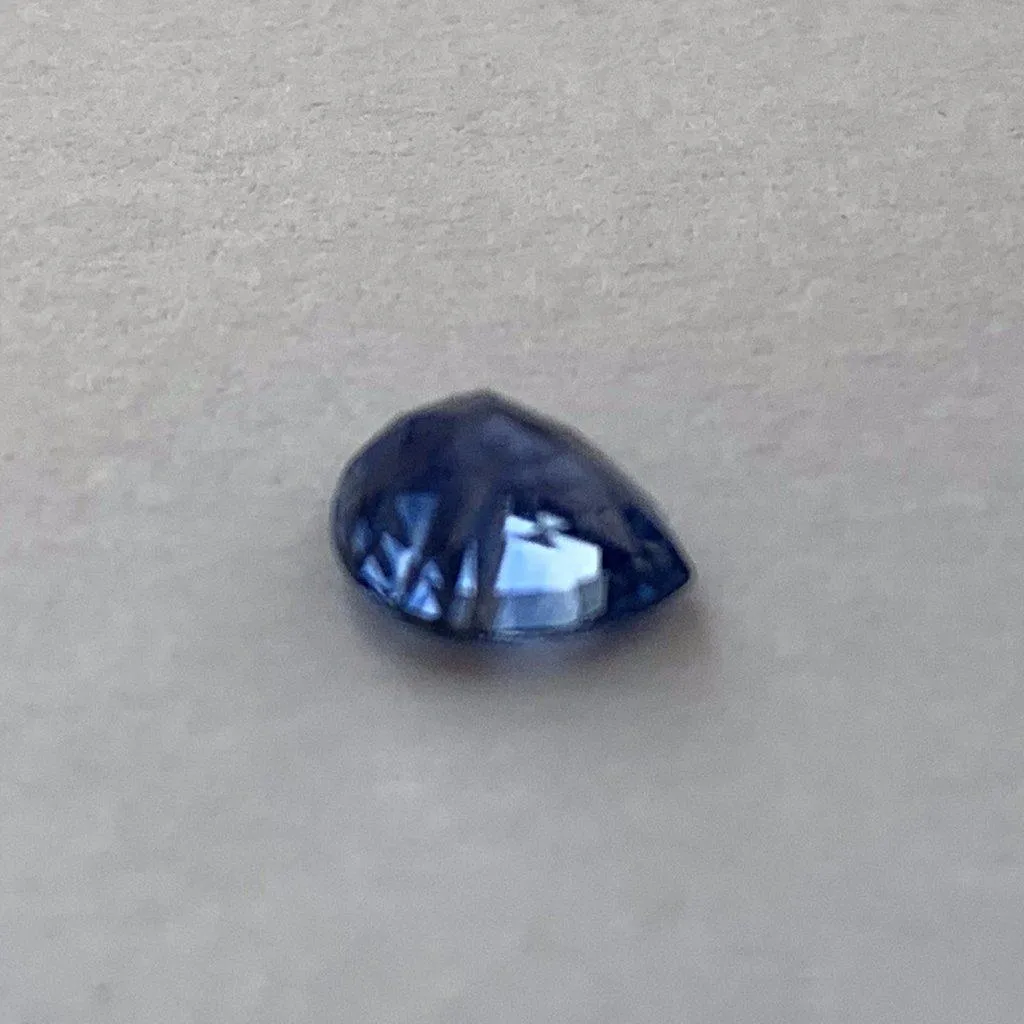 1.02ct Heated Blue Sapphire Pear Shaped Gemstone