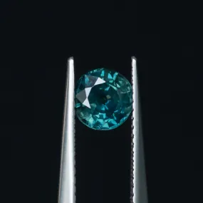 1.04CT ROUND AUSTRALIAN SAPPHIRE, BLUE TEAL GREEN, 5.80X3.60MM HEATED