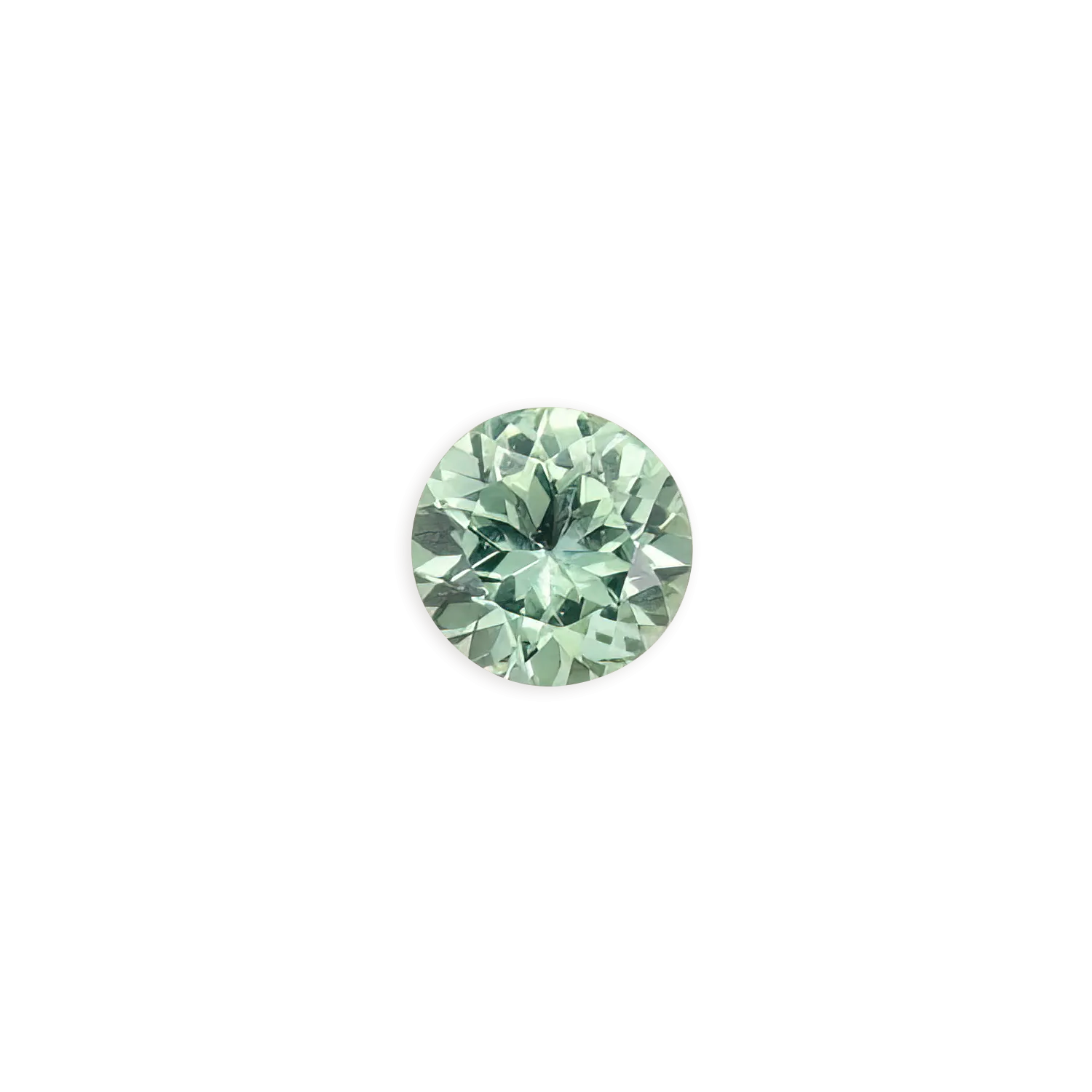 1.06ct Round Cut Mint Green Montana Sapphire SR188