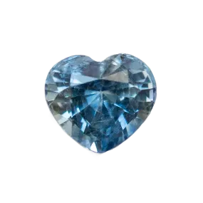 1.09CT HEART SHAPED MADAGASCAR SAPPHIRE, UNHEATED, MEDIUM BRIGHT BLUE WITH SOME INCLUSIONS 6.1 X 5.6 X 4.1MM