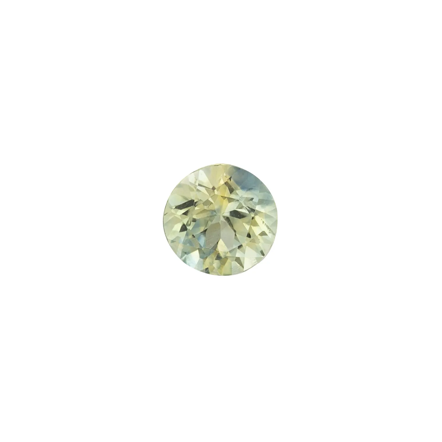 1.14ct Round Cut Parti Green Yellow Montana Sapphire SR319