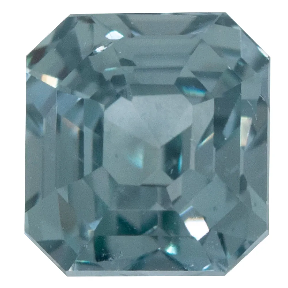 1.36CT ASSCHER CUT MONTANA SAPPHIRE, LIGHT DENIM BLUE, 5.5X5.15MM