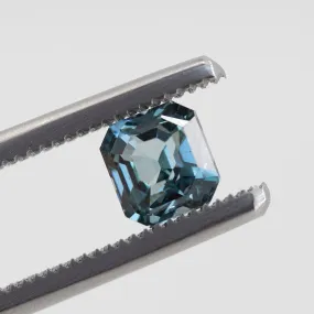 1.36CT ASSCHER CUT MONTANA SAPPHIRE, LIGHT DENIM BLUE, 5.5X5.15MM