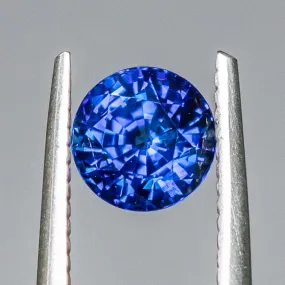 1.36CT ROUND CEYLON SAPPHIRE, ROYAL BLUE, 6.09X4.53MM