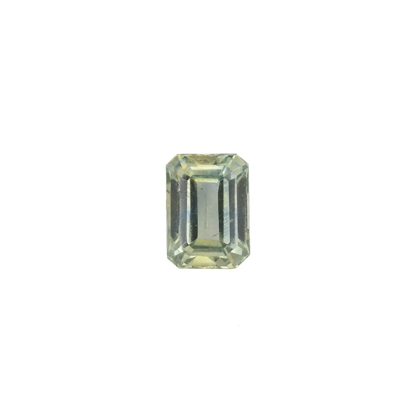 1.59ct Emerald Cut Light Green Montana Sapphire SF314