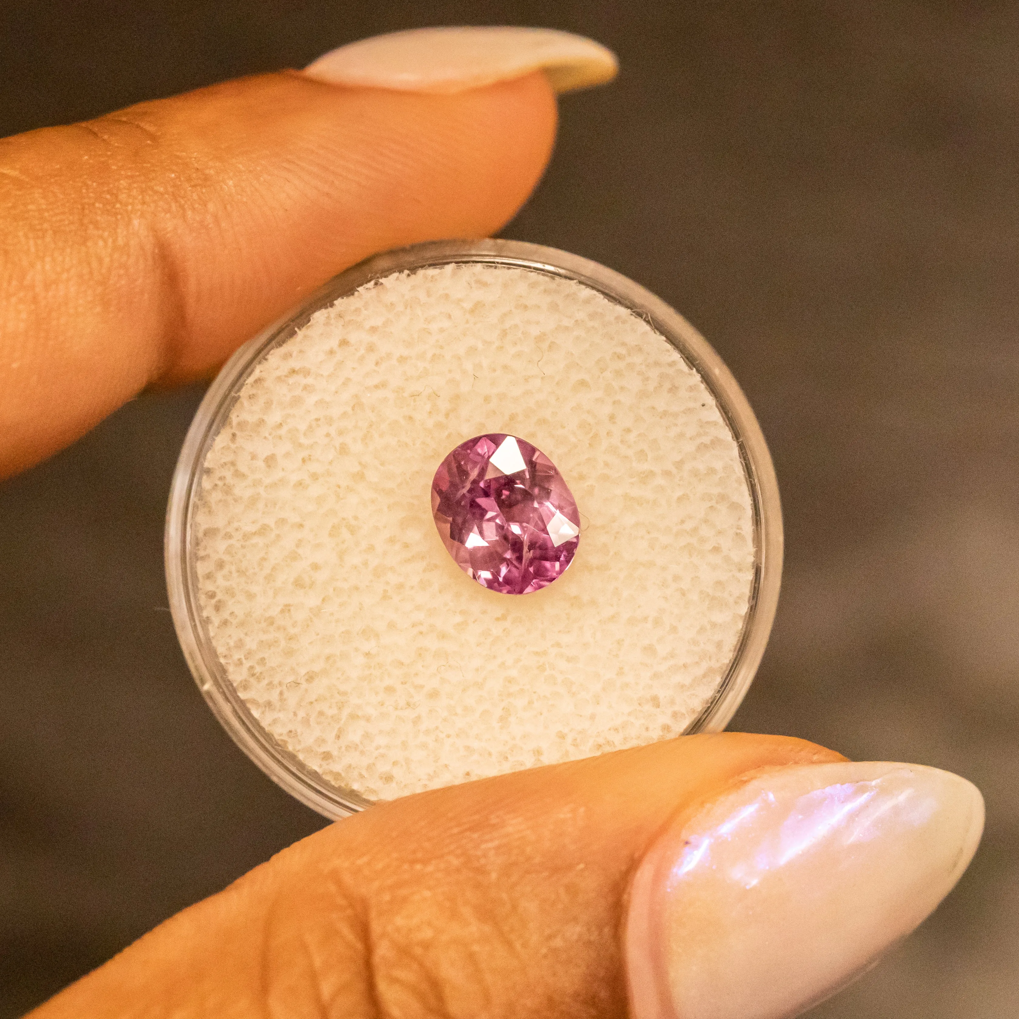 1.75CT OVAL SAPPHIRE, ROSE PINK, 7.98X6.59MM