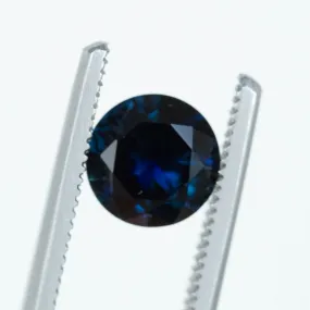 1.90CT ROUND AUSTRALIAN SAPPHIRE, DEEP DEEP ROYAL BLUE, 7.76MM. UNHEATED.