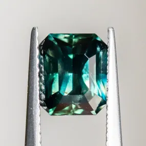 2.39CT RADIANT CUT MADAGASCAR SAPPHIRE, DEEP TEAL, 7.80X6.75X4.78MM