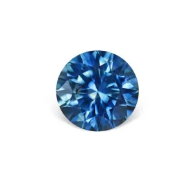 2.47CT ROUND BRILLIANT PRECISION CUT MONTANA SAPPHIRE, OCEAN BLUE, 7.9MM