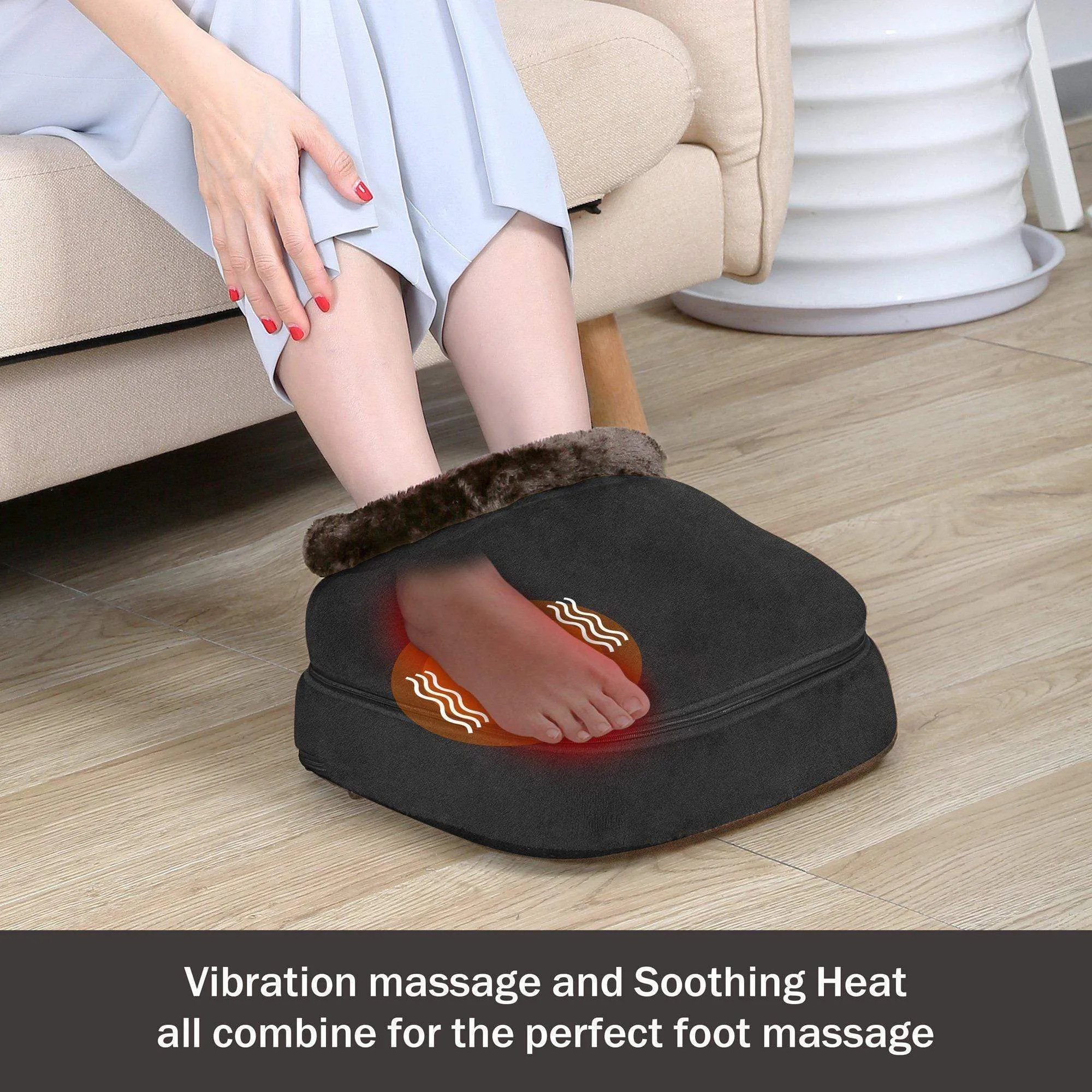 3-in-1 Foot Warmer and Vibration Foot Massager & Back Massager with Heat  - 522V