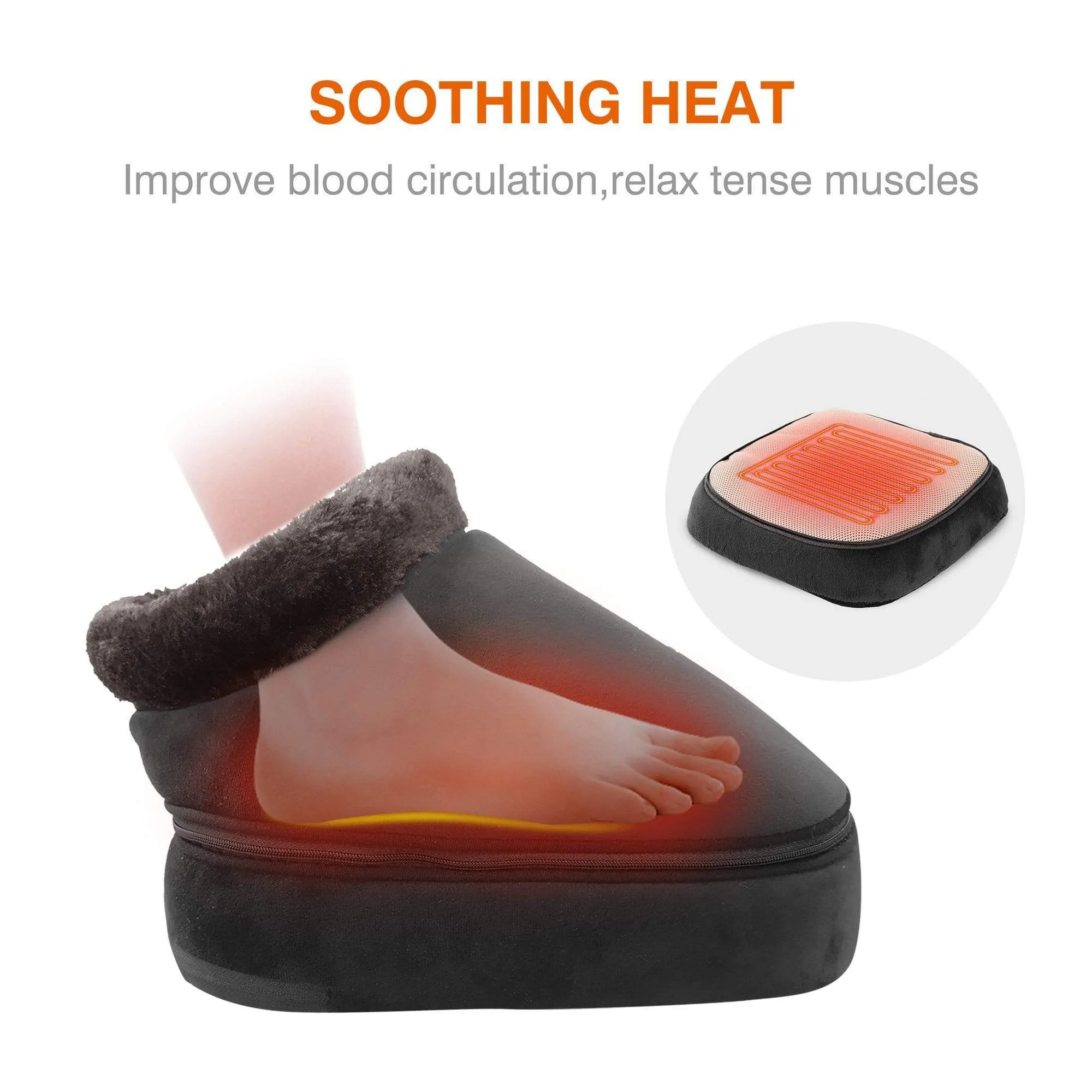 3-in-1 Foot Warmer and Vibration Foot Massager & Back Massager with Heat  - 522V