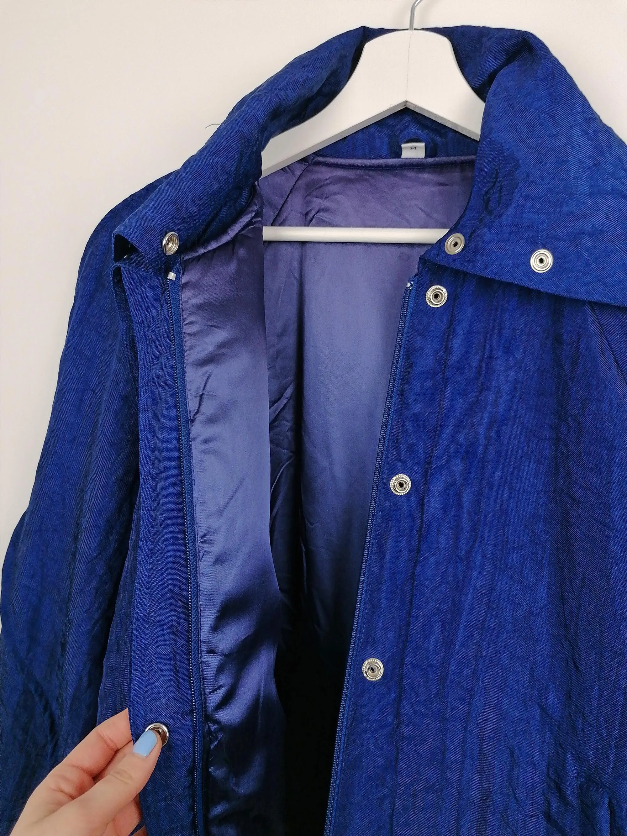 80's Oversized Puffy Jacket Electric Blue - size M