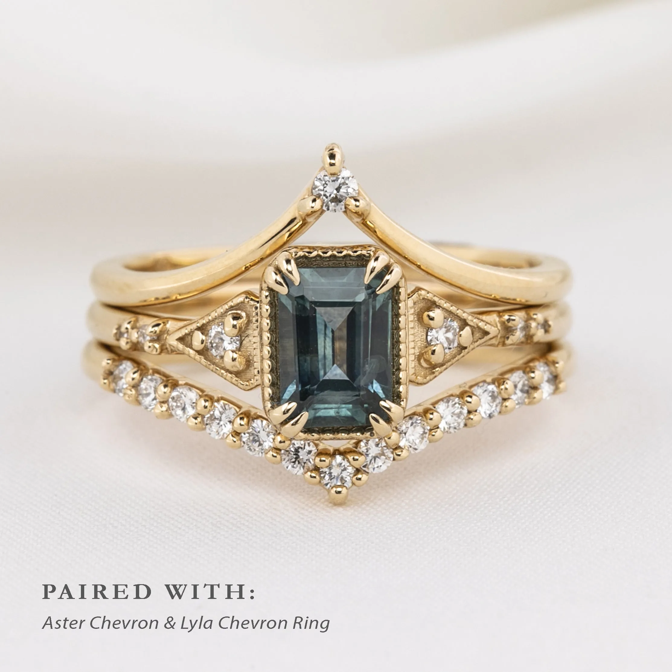 Agatha Ring 1.06ct Teal Blue Montana Sapphire, 14k Yellow Gold (One of a kind)