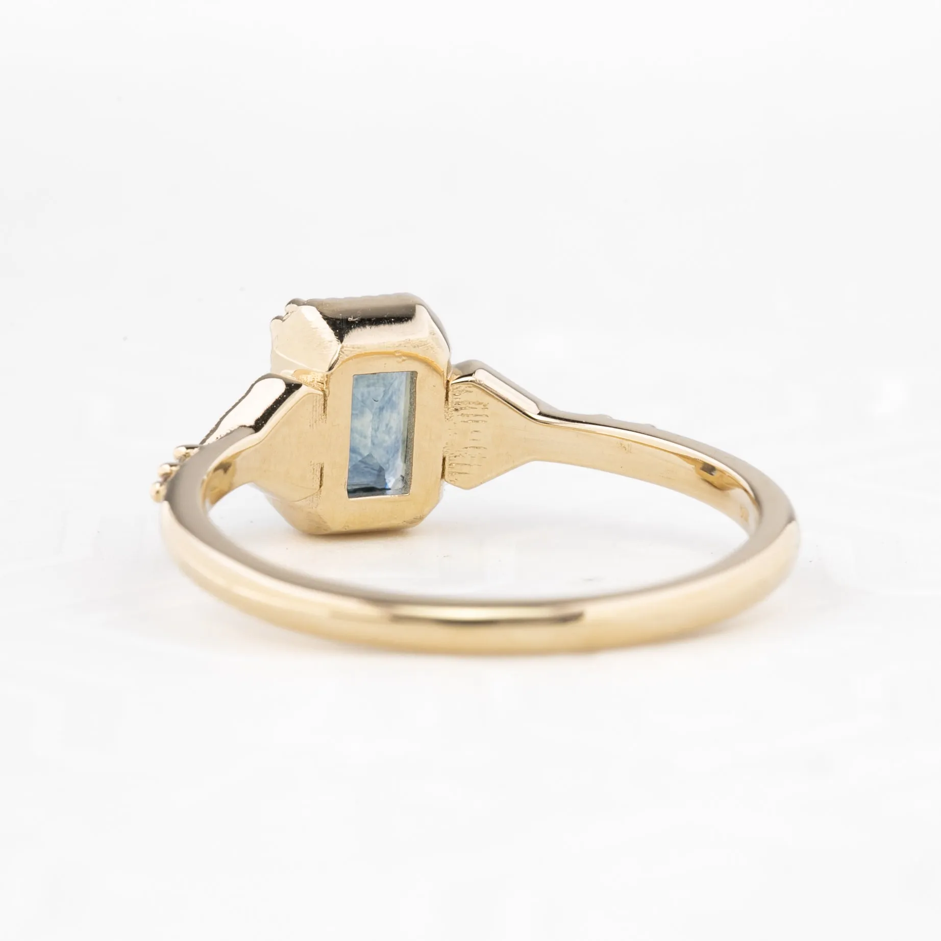 Agatha Ring 1.06ct Teal Blue Montana Sapphire, 14k Yellow Gold (One of a kind)