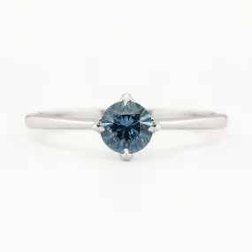 Alice Ring 0.50ct Ocean Blue Montana Sapphire, 14K White Gold