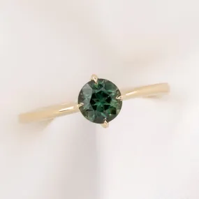 Alice Ring 0.83ct Green Queensland Sapphire, 14k Yellow Gold (One of a kind)