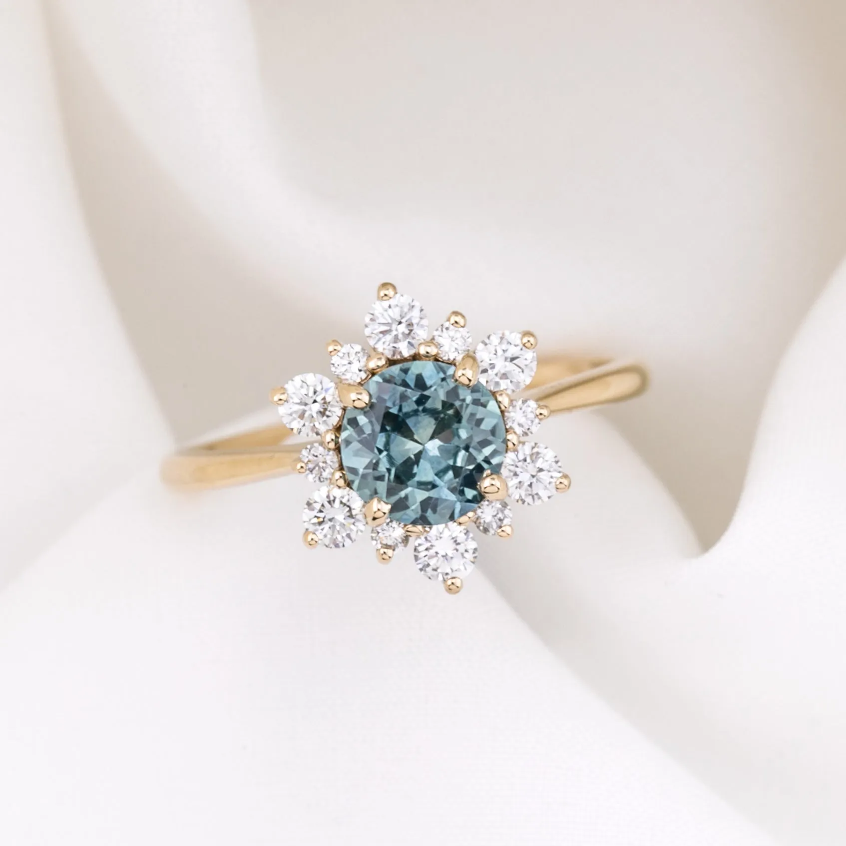 Amara Ring 1.18ct Light Blue Montana Sapphire, 14k Yellow Gold (One of a kind)