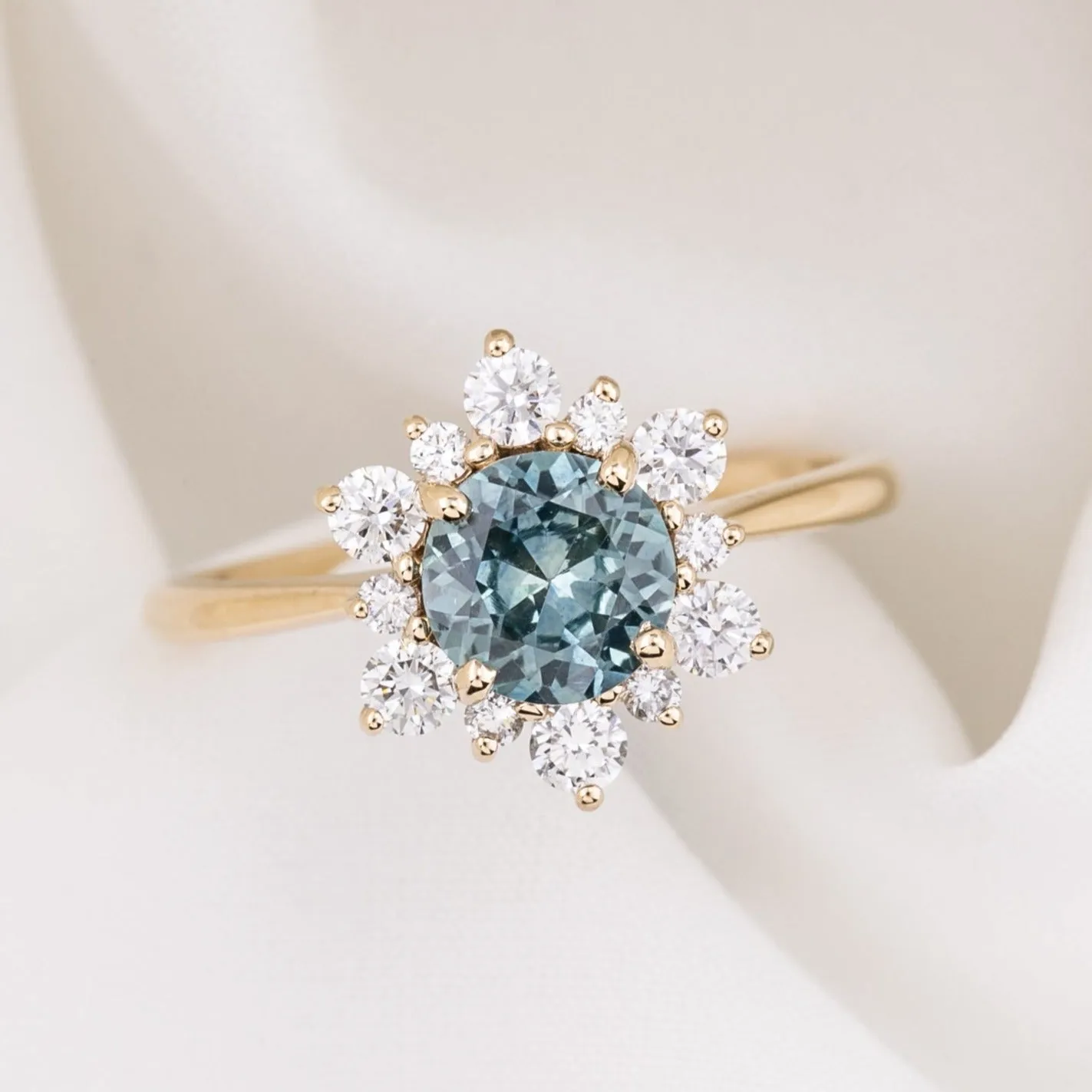 Amara Ring 1.18ct Light Blue Montana Sapphire, 14k Yellow Gold (One of a kind)