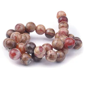 Ancient Cellar Red Agate 12mm Round - 15-16 Inch