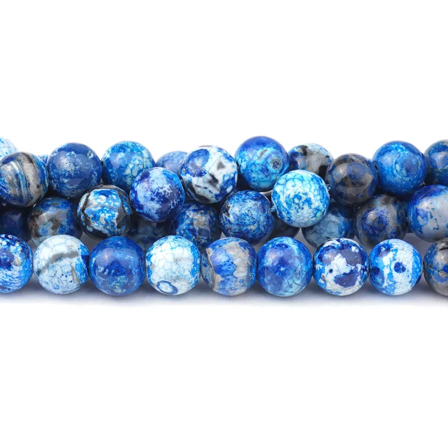 Azure Agate 10mm Round - 15-16 Inch