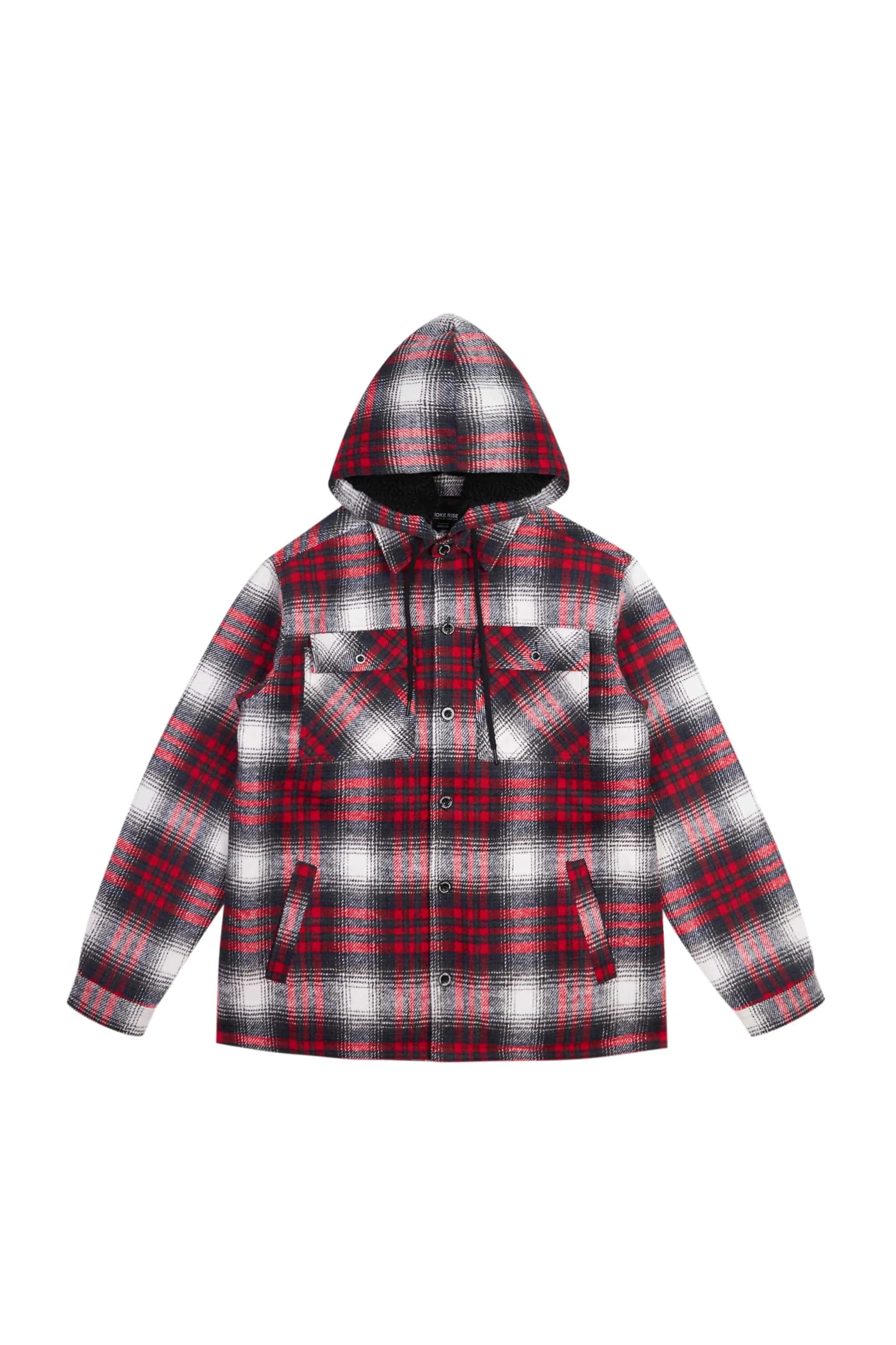 Big and Tall Flannel Shacket - Red