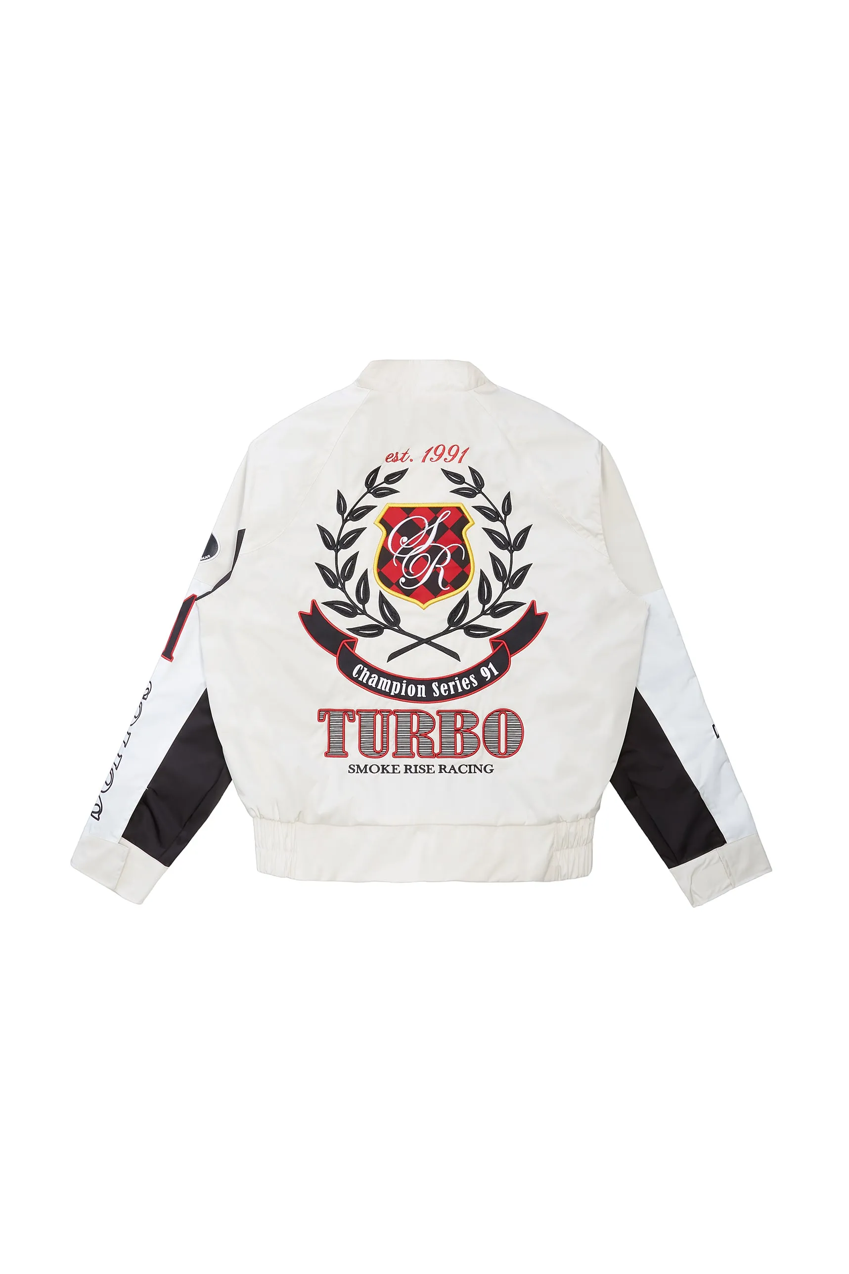 Big And Tall Windbreaker Racing Jacket - Latte