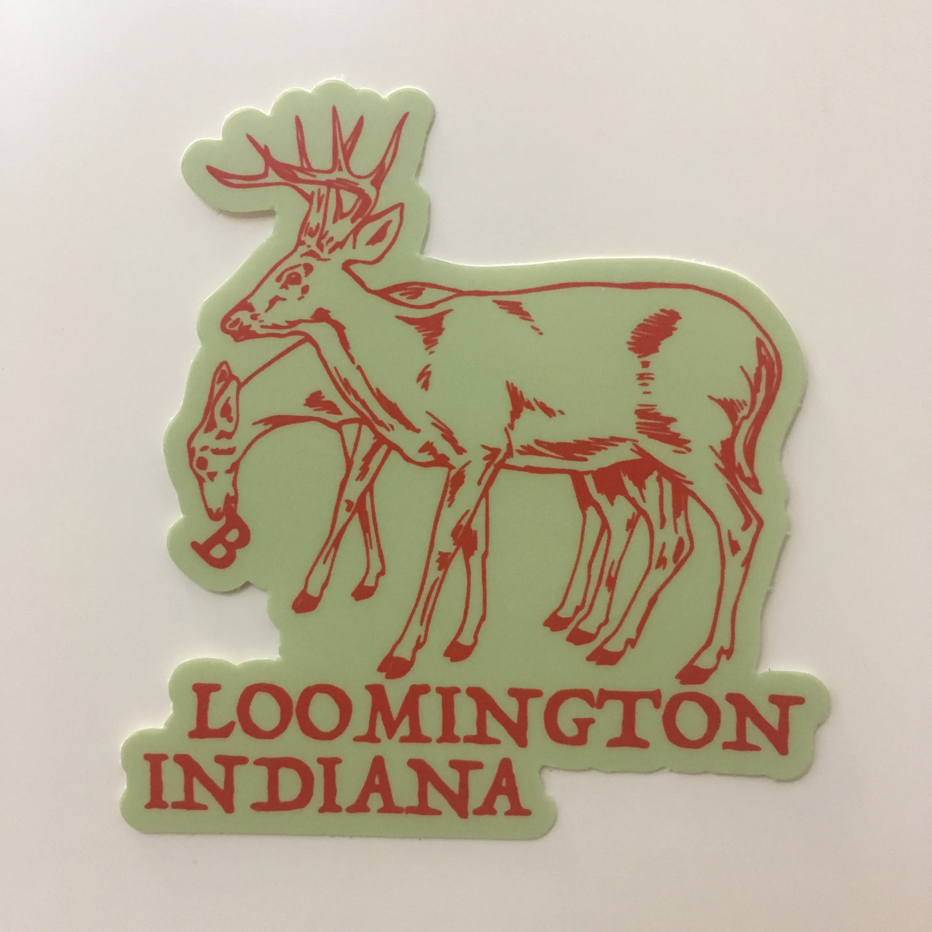 Bloomington Indiana Deer Sticker