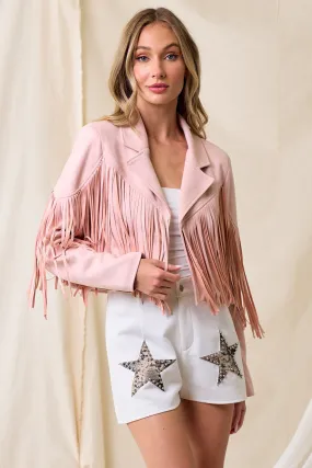 Blush Suede Jacket