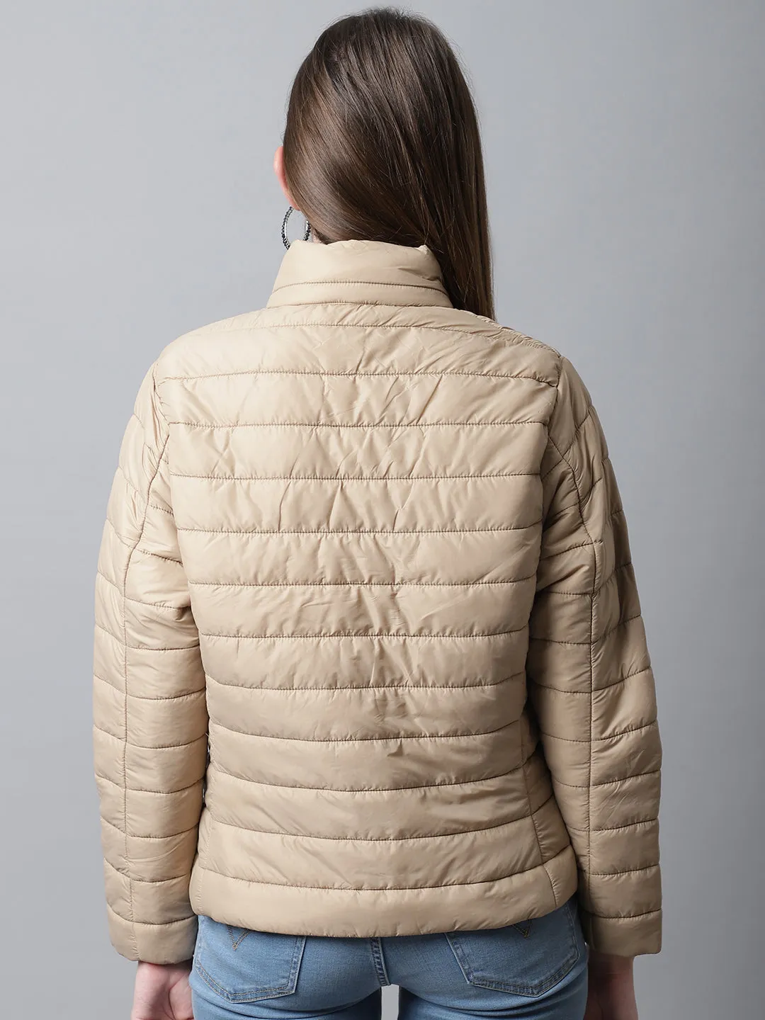 Cantabil Beige Women's Lightweight quilted jacket