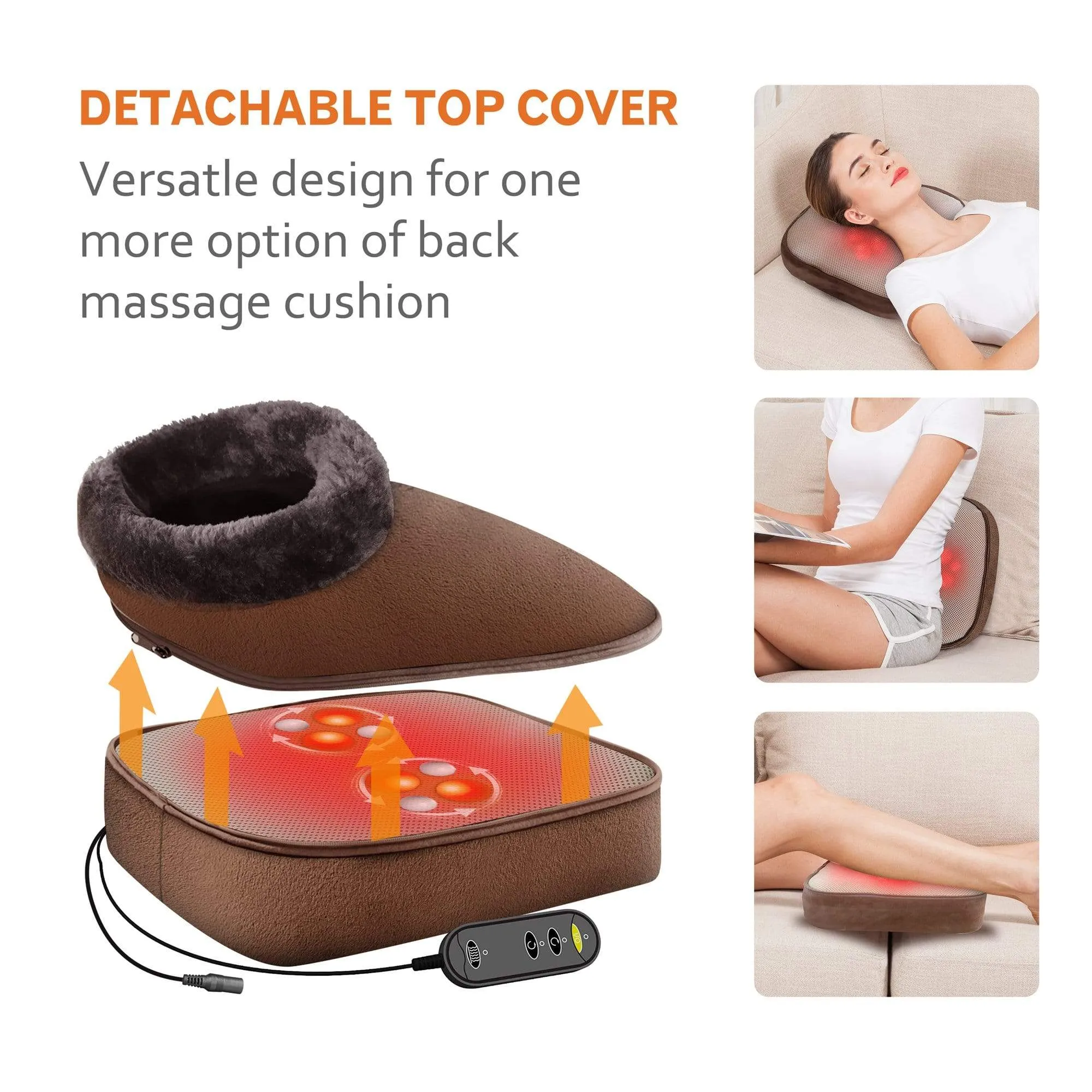 Certified Refurbished - Shiatsu Foot Massager with Heat,Heated Feet warmer and Back Massager - 522SP