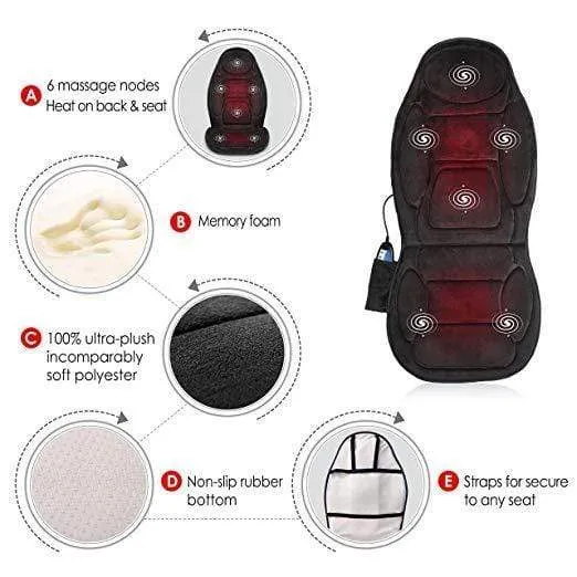 Certified Refurbished - Vibration Back Massage Car Seat Cushion with Memory Foam - 262M