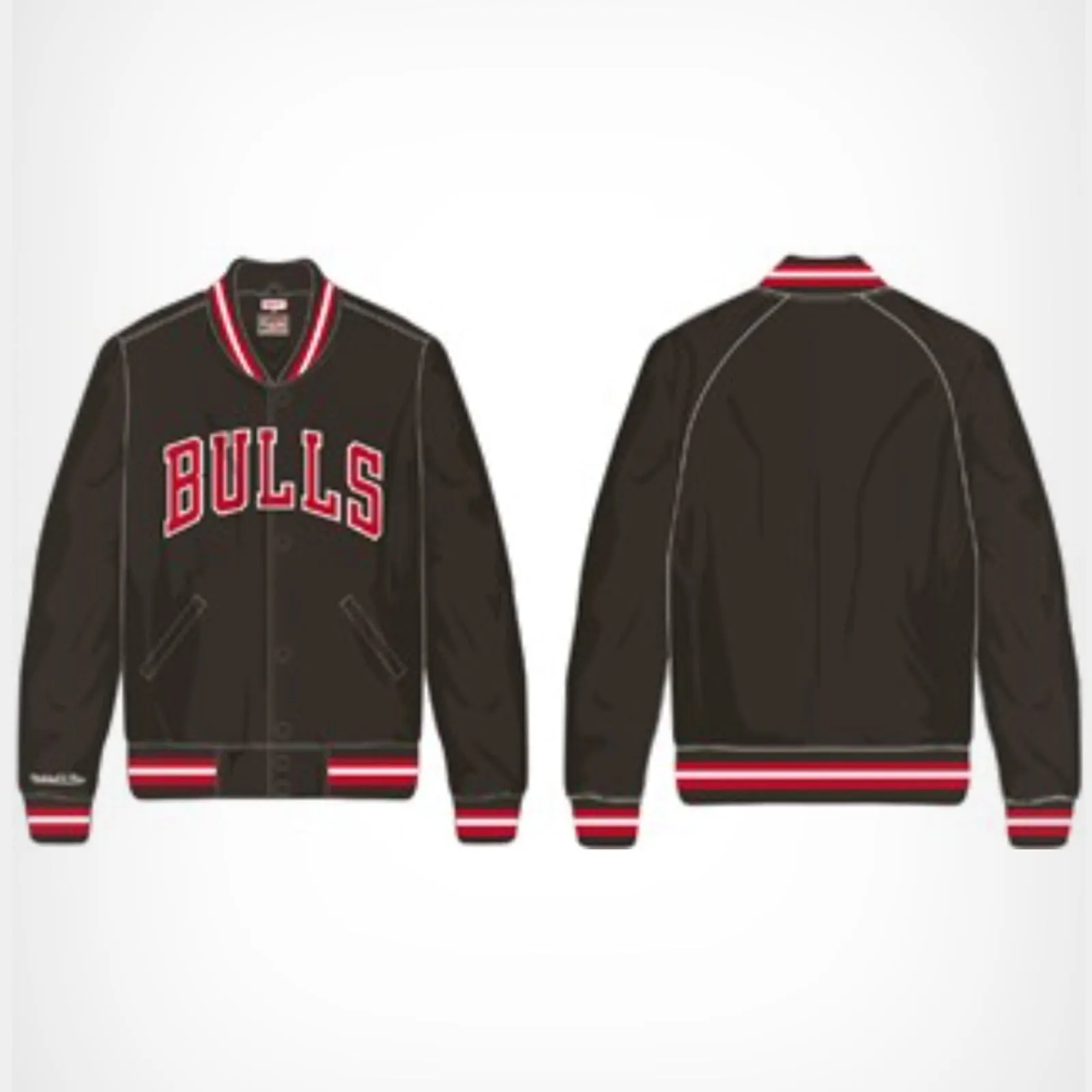 Chicago Bulls Lightweight Satin Jacket NBA By Mitchell & Ness