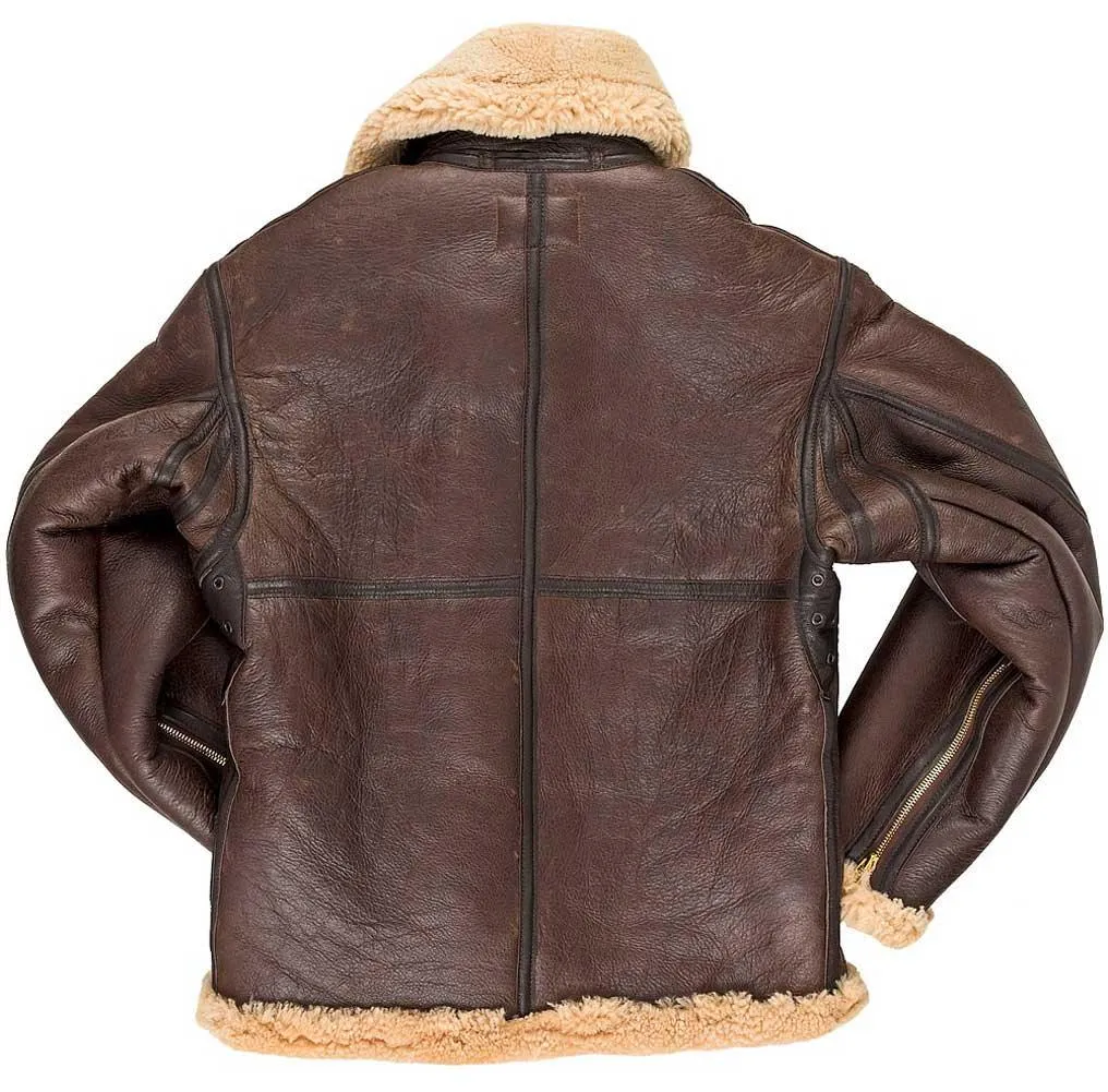 Cockpit USA Mens British R.A.F. Sheepskin Bomber Jacket