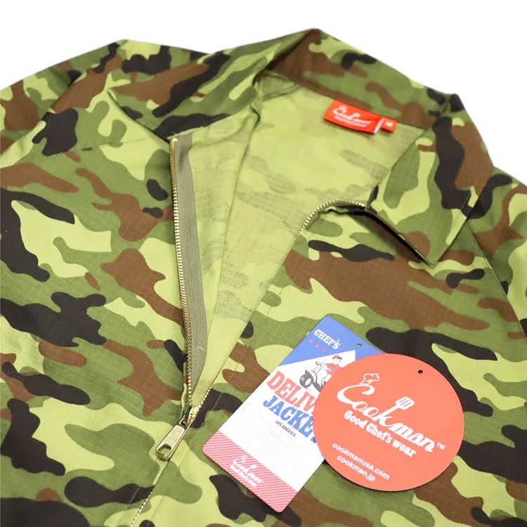 Cookman Delivery Jacket - Ripstop : Woodland Camo Green