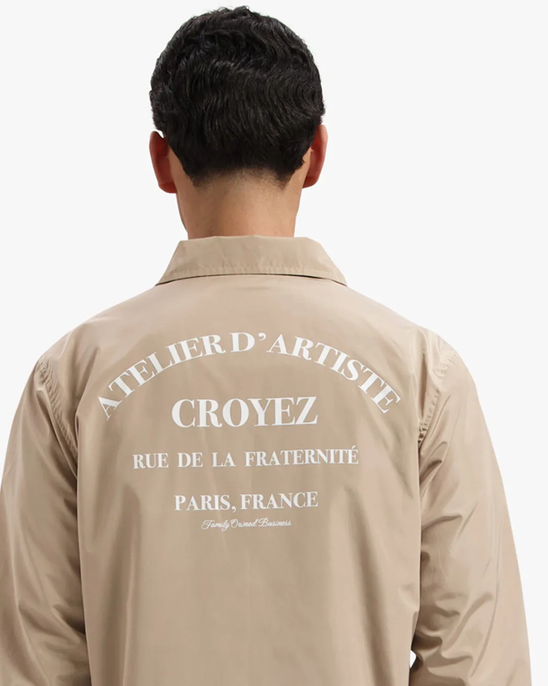 CROYEZ ATELIER COACH JACKET - BEIGE/WHITE