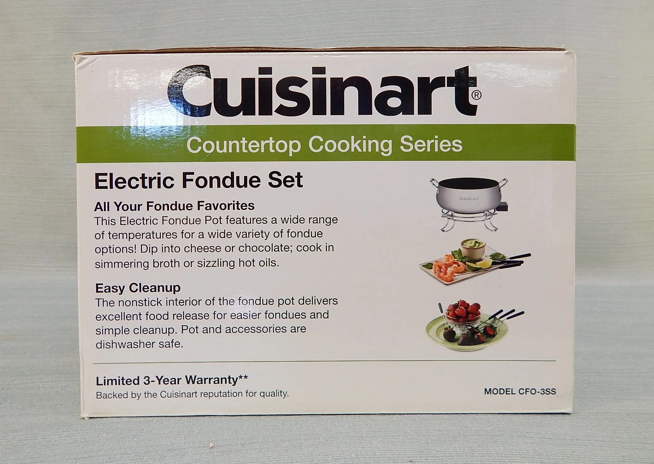 Cuisinart Electric Fondue Set, Model CFO-3SS - BRAND NEW!