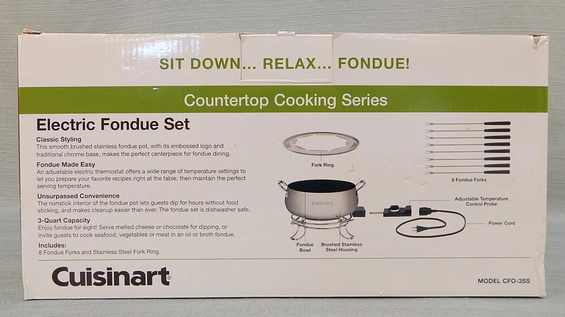 Cuisinart Electric Fondue Set, Model CFO-3SS - BRAND NEW!