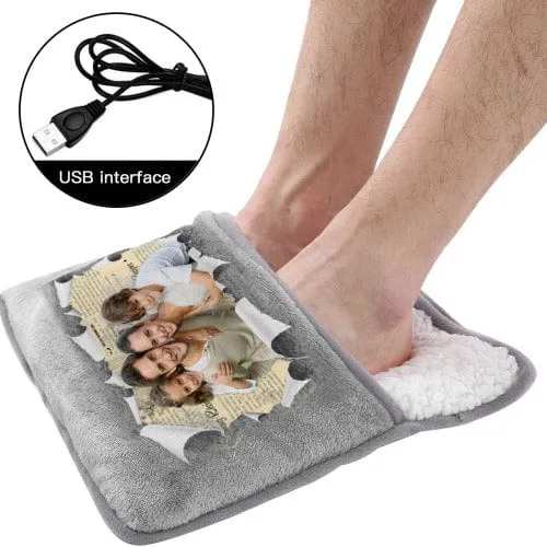 Custom Photo Family Electric Heating Pad Foot Warmer