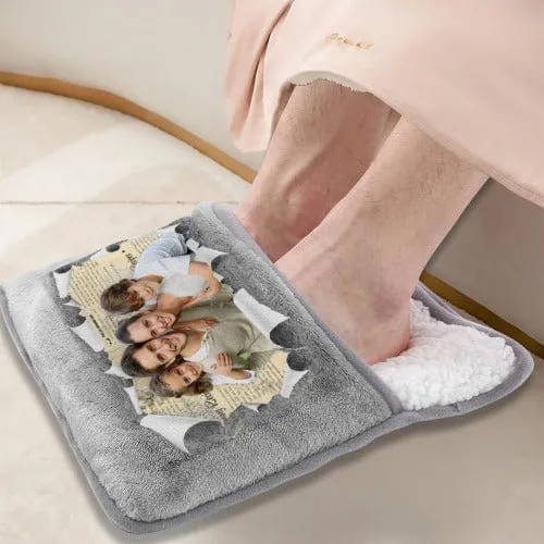 Custom Photo Family Electric Heating Pad Foot Warmer