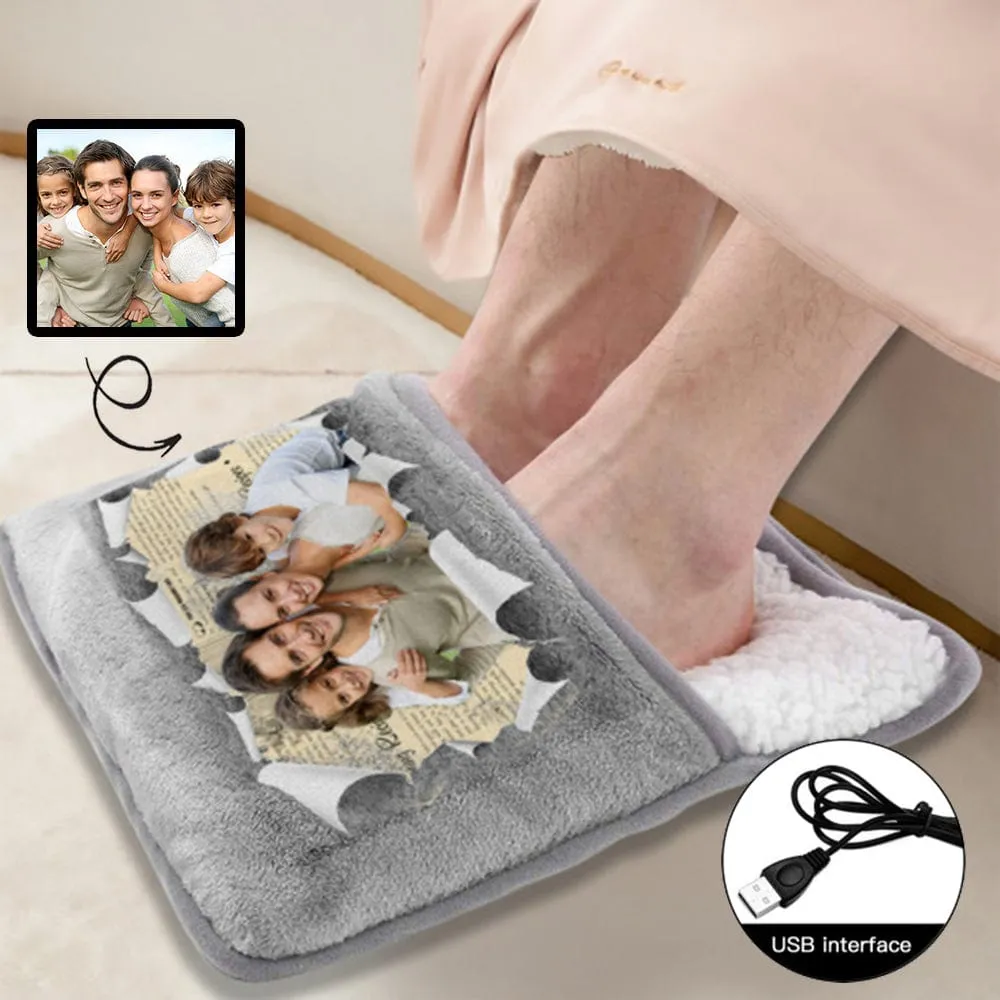 Custom Photo Family Electric Heating Pad Foot Warmer