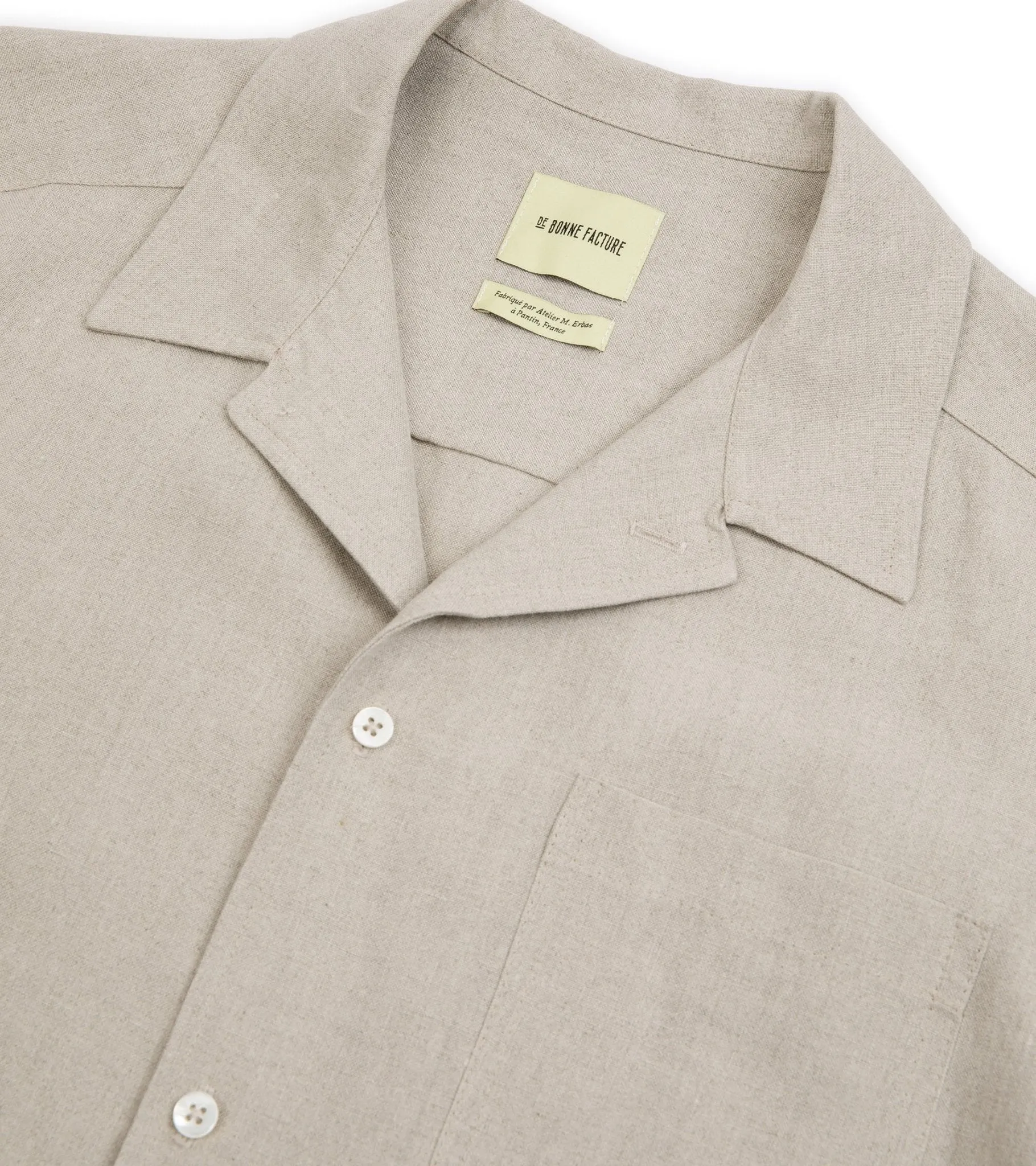 De Bonne Facture Belgian Linen Painter's Jacket: Undyed Flax