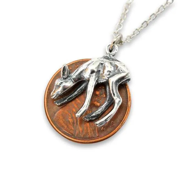 Deer Fawn Pendant Necklace