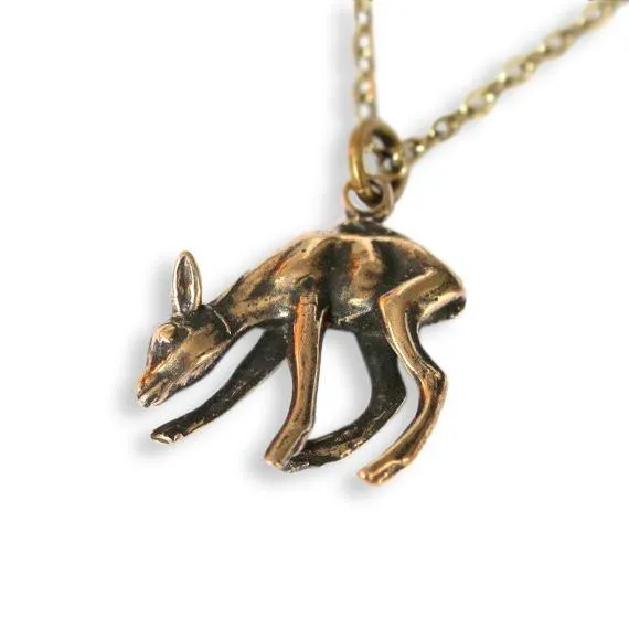 Deer Fawn Pendant Necklace