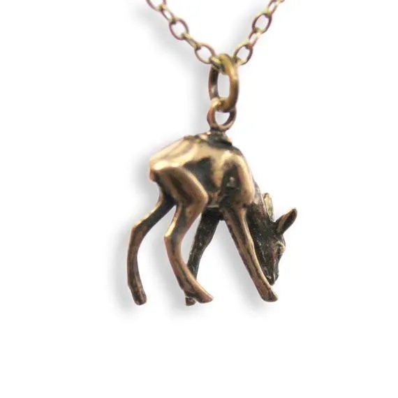 Deer Fawn Pendant Necklace