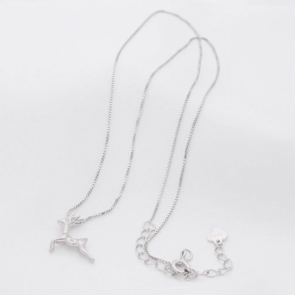 Deer Sterling Silver Necklace