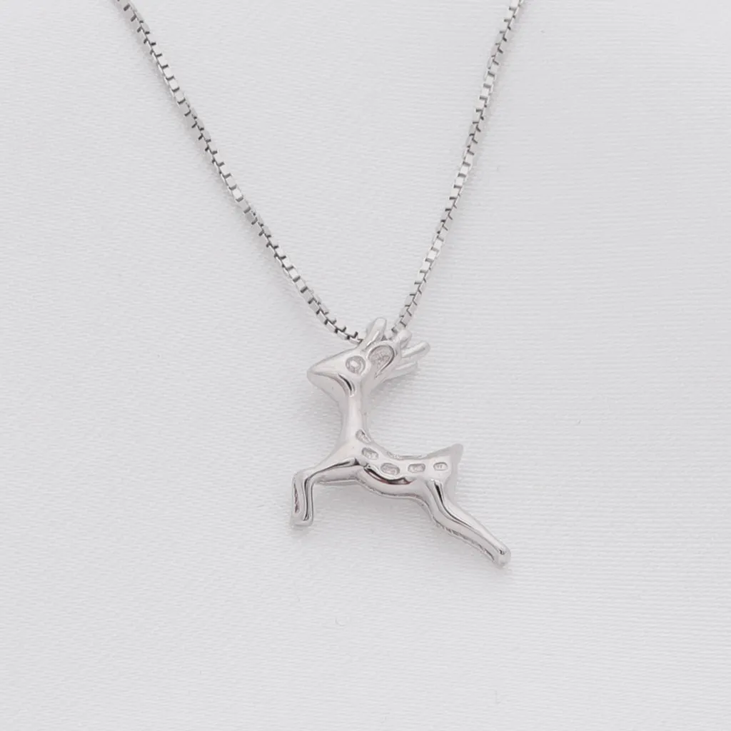 Deer Sterling Silver Necklace